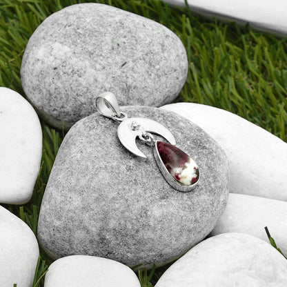 Crescent Moon - Tourmaline Quartz Pendant P-1133 SDP114923