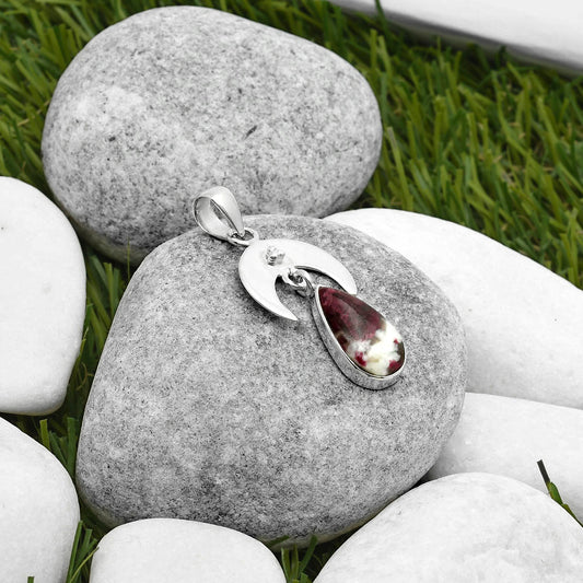 Crescent Moon - Tourmaline Quartz Pendant P-1133 SDP114923