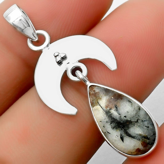 Crescent Moon Astrophyllite Russia Pendant P-1133 SDP114924