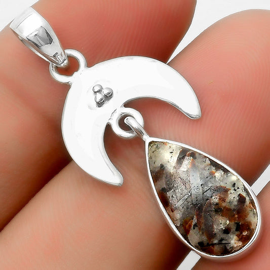 Crescent Moon Astrophyllite Russia Pendant P-1133 SDP114925