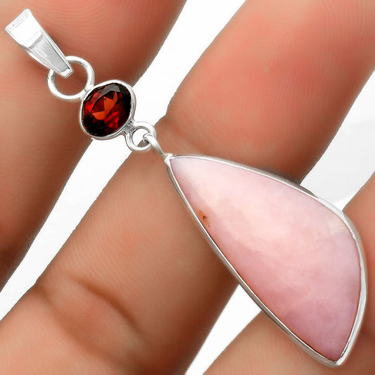Natural Pink Opal Australia & Garnet Pendant P-1098 SDP115146