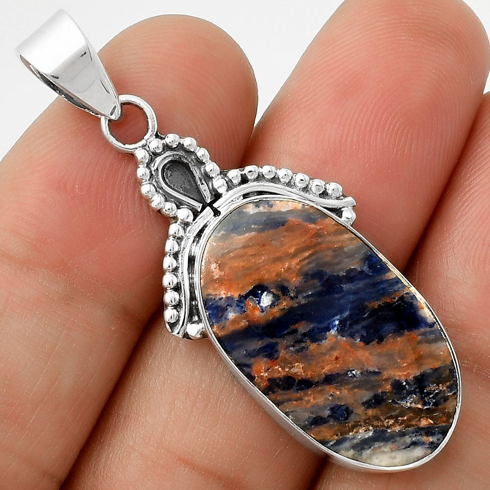 Natural Orange Sodalite Pendant P-1092 SDP115262