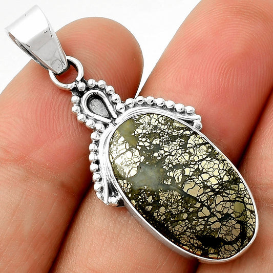 Natural Nipomo Marcasite Agate Pendant P-1092 SDP115269