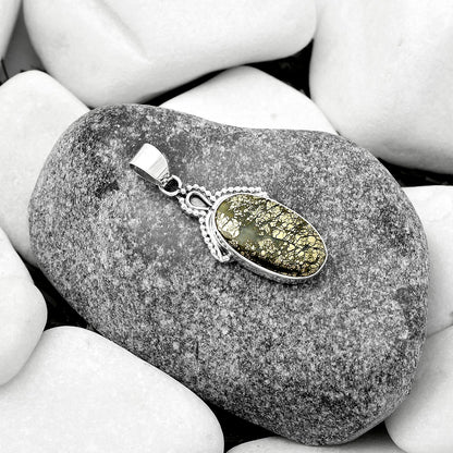 Natural Nipomo Marcasite Agate Pendant P-1092 SDP115269
