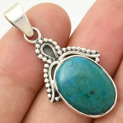 Natural Azurite Chrysocolla Pendant P-1092 SDP115276