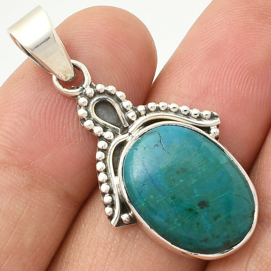 Natural Azurite Chrysocolla Pendant P-1092 SDP115276