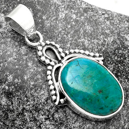 Natural Azurite Chrysocolla Pendant P-1092 SDP115276