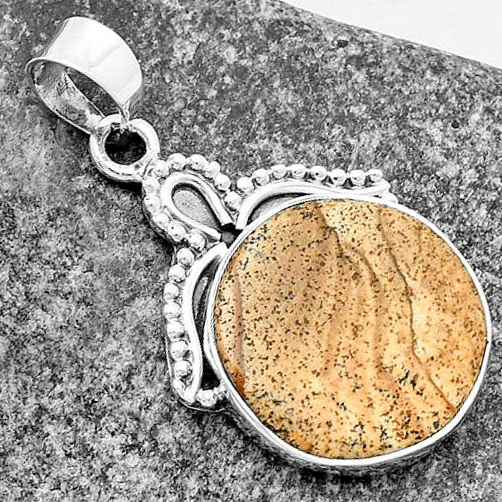 Natural Picture Jasper Pendant P-1092 SDP115282