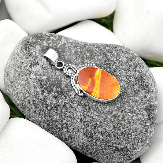 Natural Red Mookaite Pendant P-1092 SDP115283