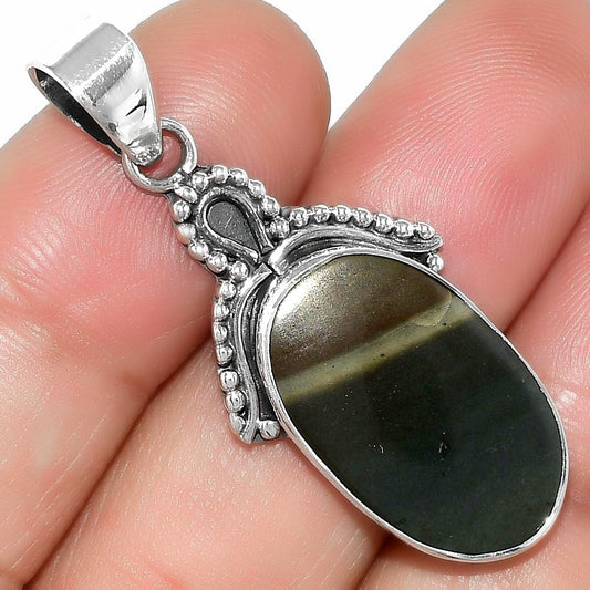Natural Polygram Jasper Pendant P-1092 SDP115290