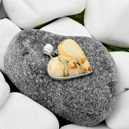 Heart Natural Cobra Jasper Pendant P-1043 SDP115298