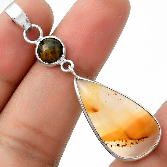 Montana Agate - USA & Pietersite Pendant P-1098 SDP115320