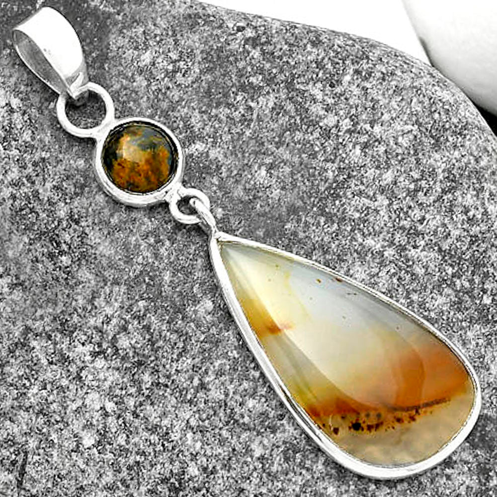 Montana Agate - USA & Pietersite Pendant P-1098 SDP115320