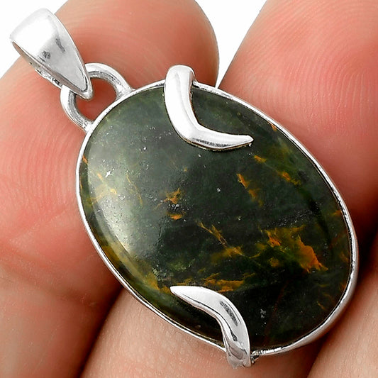 Natural Turkish Rainforest Chrysocolla Pendant P-1560 SDP115354