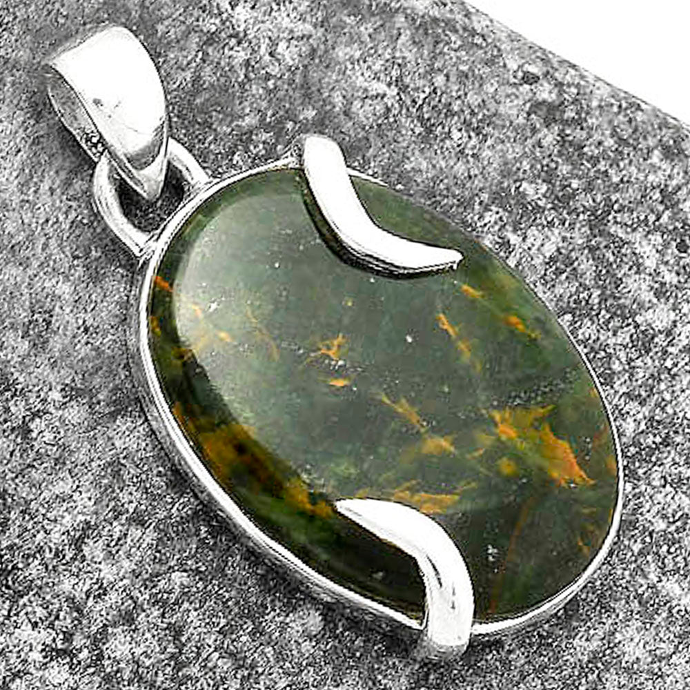 Natural Turkish Rainforest Chrysocolla Pendant P-1560 SDP115354