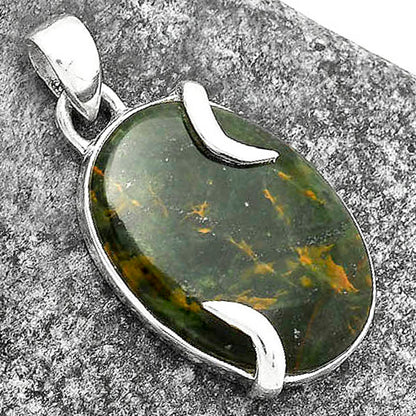 Natural Turkish Rainforest Chrysocolla Pendant P-1560 SDP115354