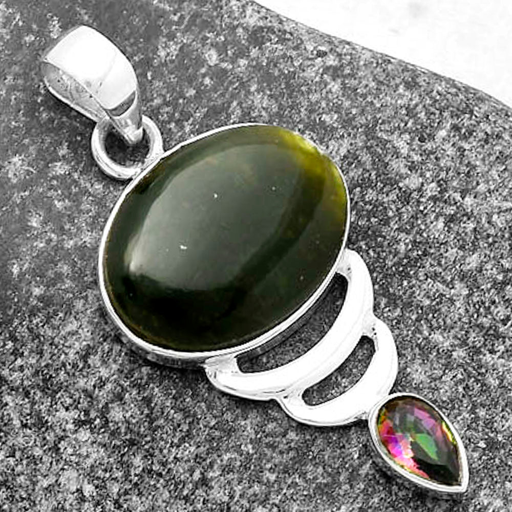 Chrome Chalcedony & Mystic Topaz Pendant P-1693 SDP115370