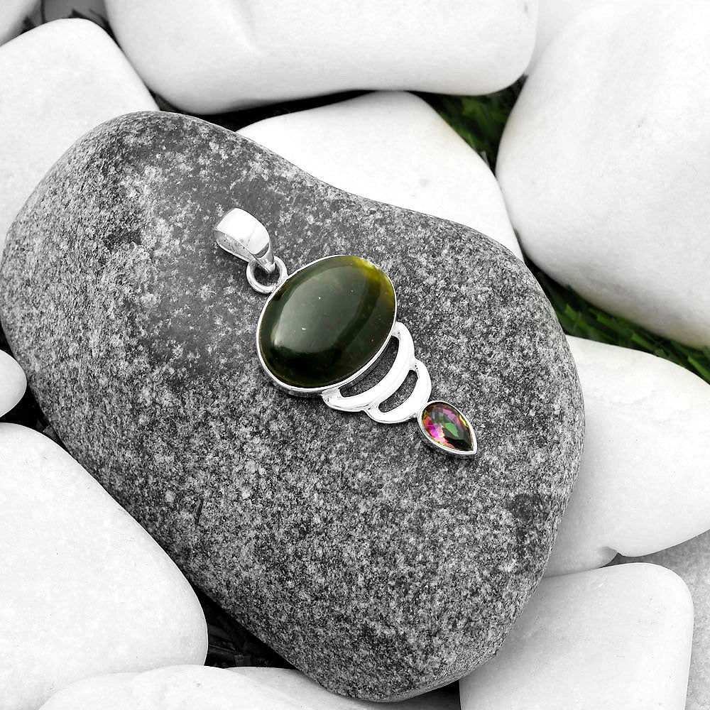 Chrome Chalcedony & Mystic Topaz Pendant P-1693 SDP115370