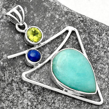 Paraiba Amazonite, Peridot & Lapis Pendant P-1025 SDP115457