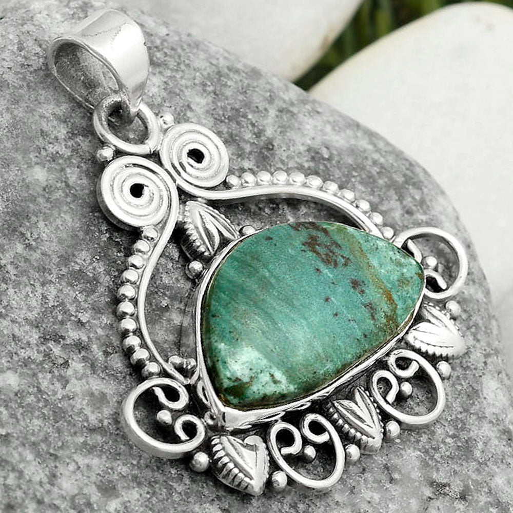 Natural Larsonite Jasper Pendant P-1516 SDP115572