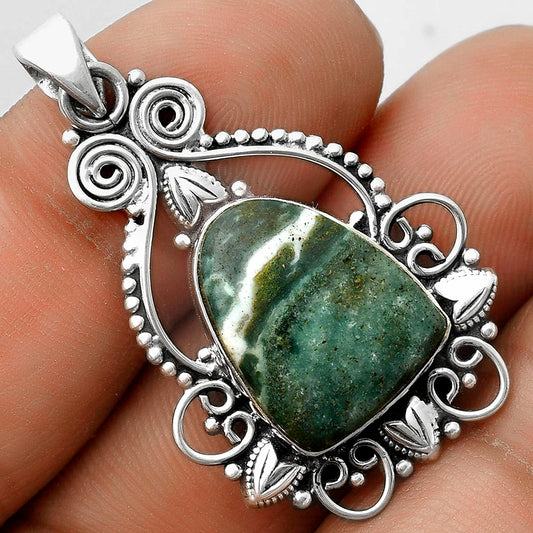 Natural Larsonite Jasper Pendant P-1516 SDP115575