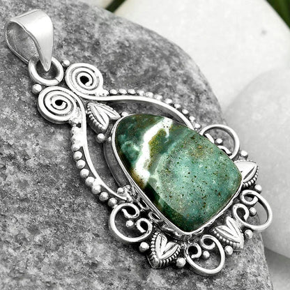 Natural Larsonite Jasper Pendant P-1516 SDP115575