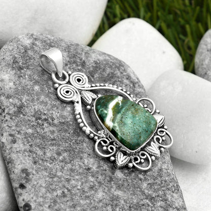 Natural Larsonite Jasper Pendant P-1516 SDP115575