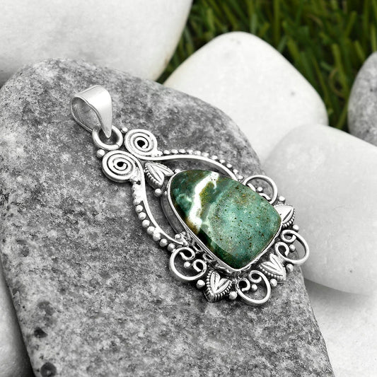 Natural Larsonite Jasper Pendant P-1516 SDP115575