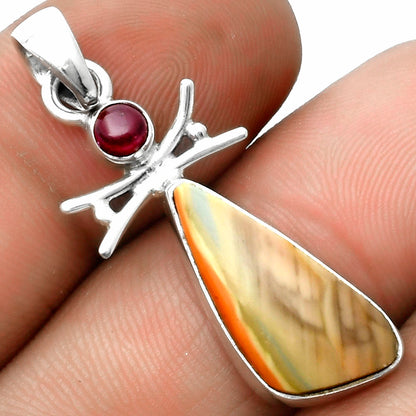 Imperial Jasper - Mexico & Garnet Pendant P-1243 SDP115699