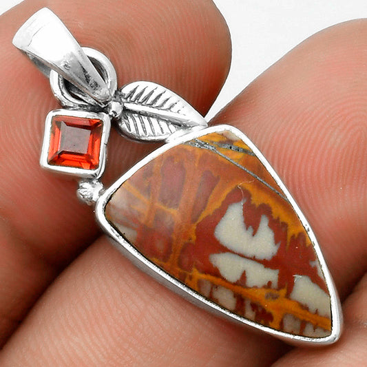 Natural Noreena Jasper & Garnet Pendant P-1652 SDP115717