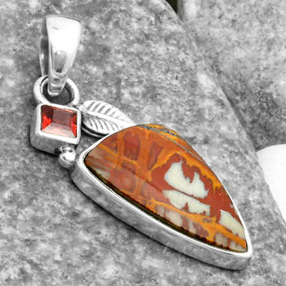 Natural Noreena Jasper & Garnet Pendant P-1652 SDP115717