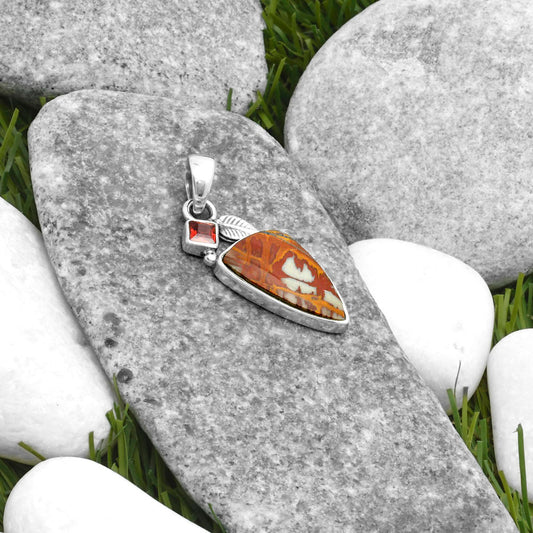 Natural Noreena Jasper & Garnet Pendant P-1652 SDP115717