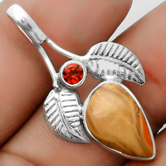 Imperial Jasper - Mexico & Garnet Pendant P-1416 SDP115730