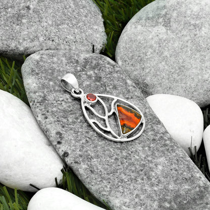 Rare Cady Mountain Agate & Garnet Pendant P-1572 SDP115742