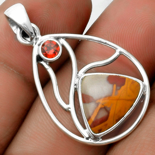 Natural Noreena Jasper & Garnet Pendant P-1572 SDP115745