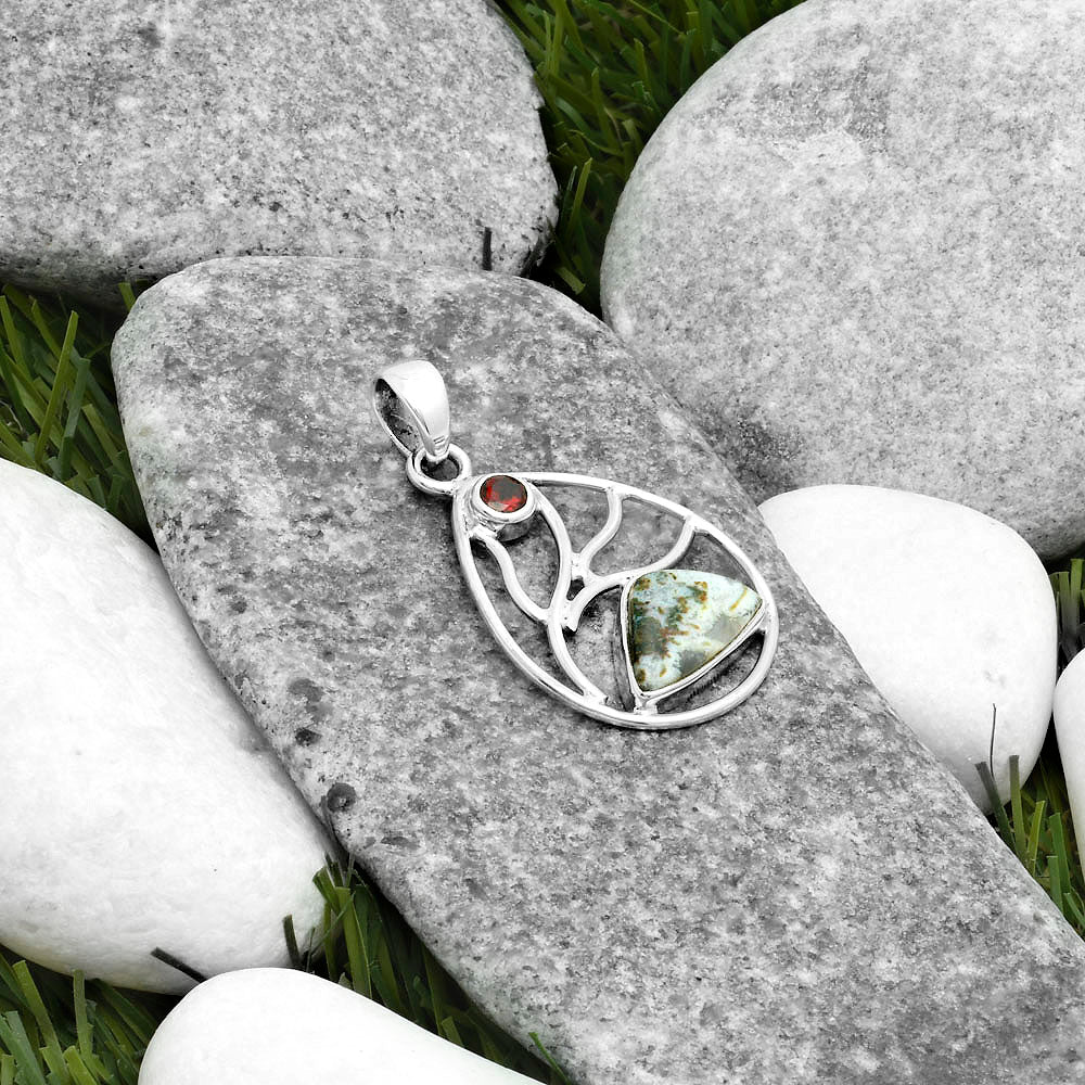 Natural Astrophyllite Russia & Garnet Pendant P-1572 SDP115749