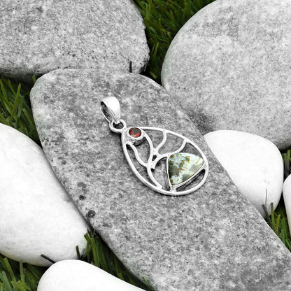 Natural Astrophyllite Russia & Garnet Pendant P-1572 SDP115749