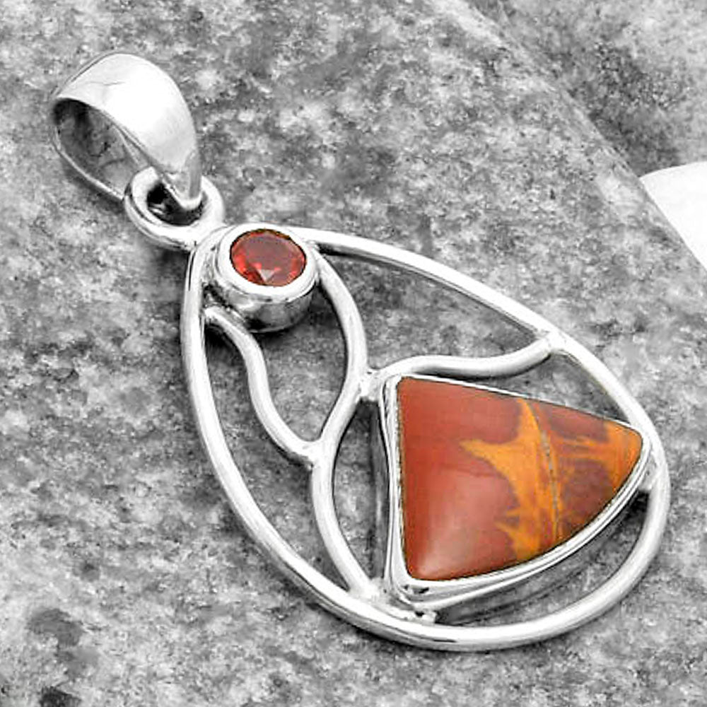 Natural Noreena Jasper & Garnet Pendant P-1572 SDP115763