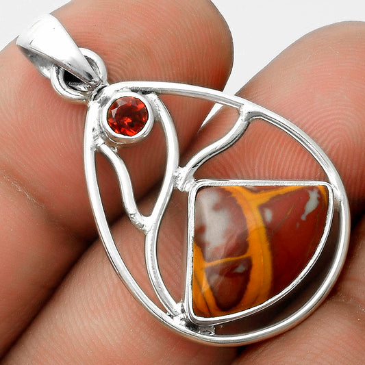 Natural Noreena Jasper & Garnet Pendant P-1572 SDP115775
