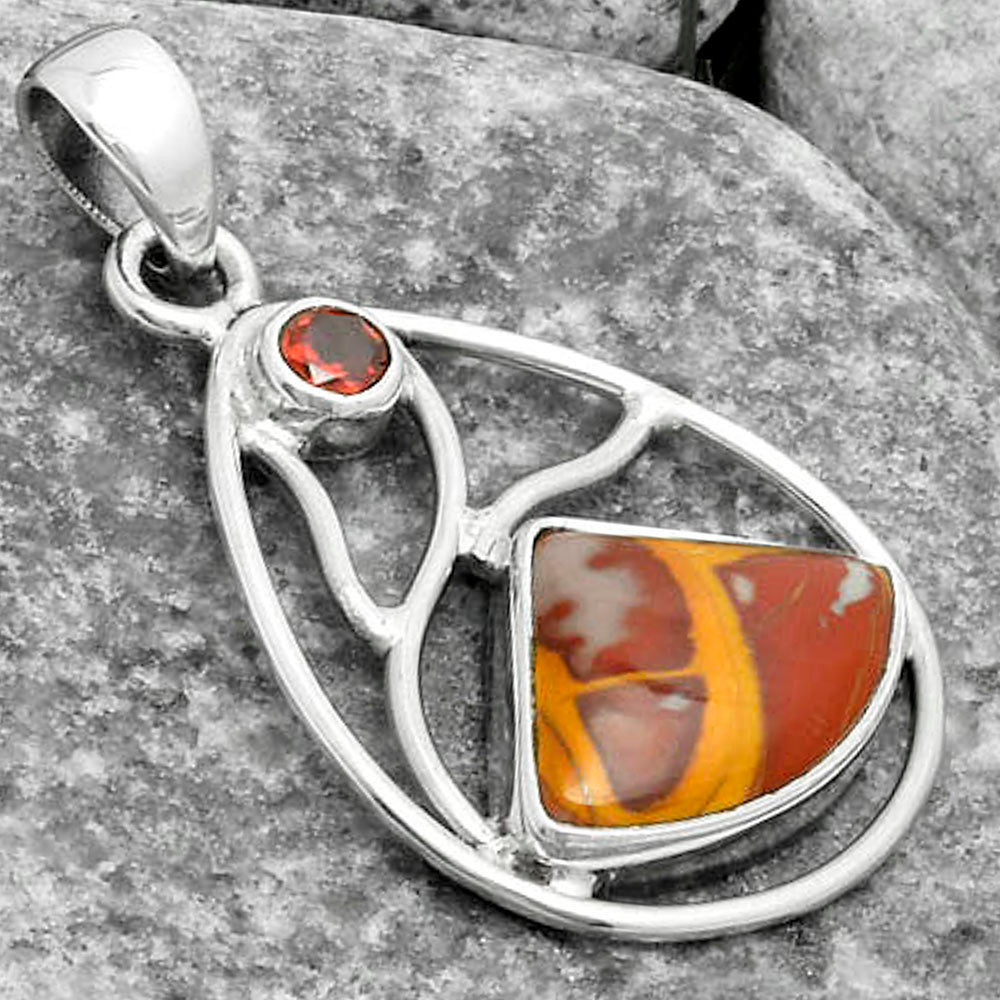 Natural Noreena Jasper & Garnet Pendant P-1572 SDP115775