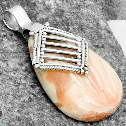 Natural Orange Scolecite - India Pendant P-1462 SDP115779