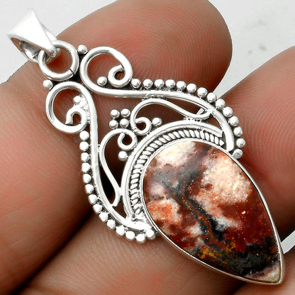 Natural Indian Blanket Jasper Pendant P-1541 SDP115780