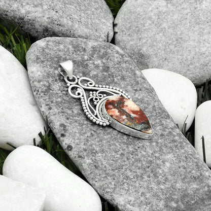 Natural Indian Blanket Jasper Pendant P-1541 SDP115780