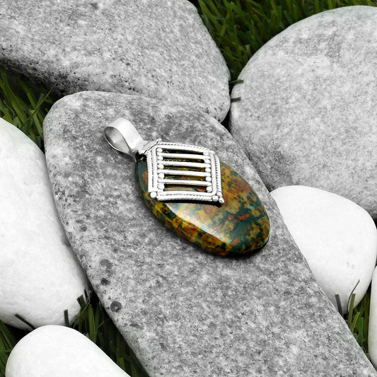 Natural Blood Stone - India Pendant P-1462 SDP115793