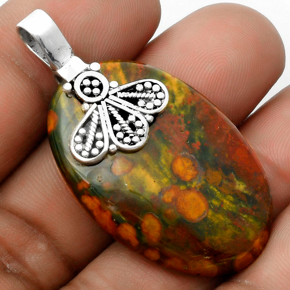 Natural Blood Stone - India Pendant P-1469 SDP115796