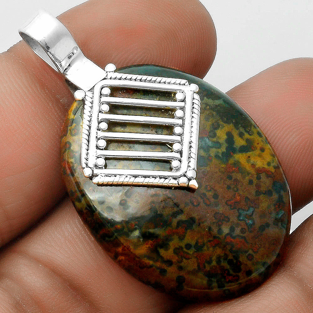 Natural Blood Stone - India Pendant P-1462 SDP115799
