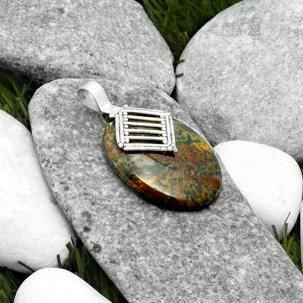 Natural Blood Stone - India Pendant P-1462 SDP115799