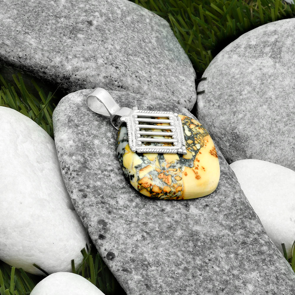 Natural Maligano Jasper - Indonesia Pendant P-1462 SDP115800