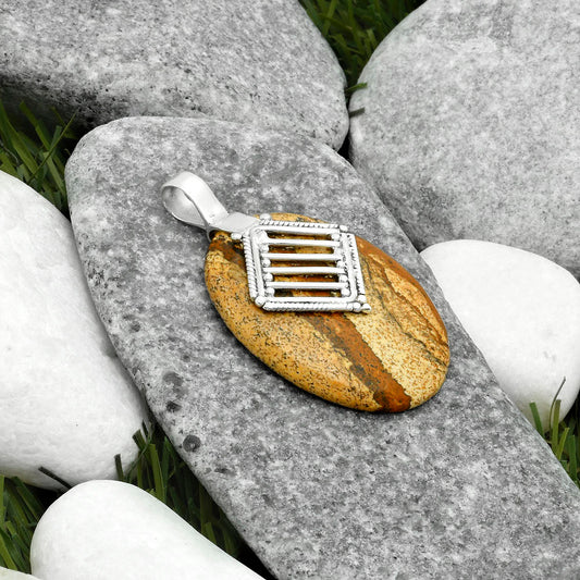 Natural Picture Jasper Pendant P-1462 SDP115801