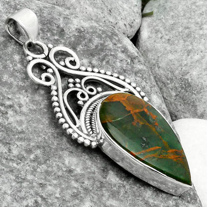 Natural Turkish Rainforest Chrysocolla Pendant P-1541 SDP115804